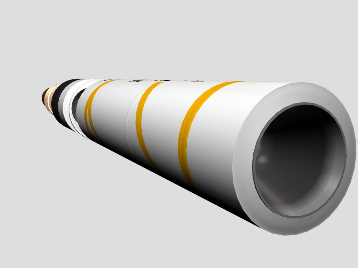 drdo agni-5-01 test missile 3d model 3ds dxf cob x other obj 136275