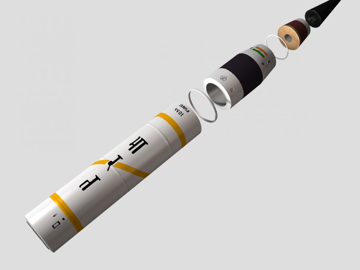 drdo agni-5-01 test missile 3d model 3ds dxf cob x other obj 136276