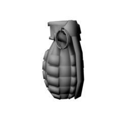 game grenade (low poly) 3d model obj 118900