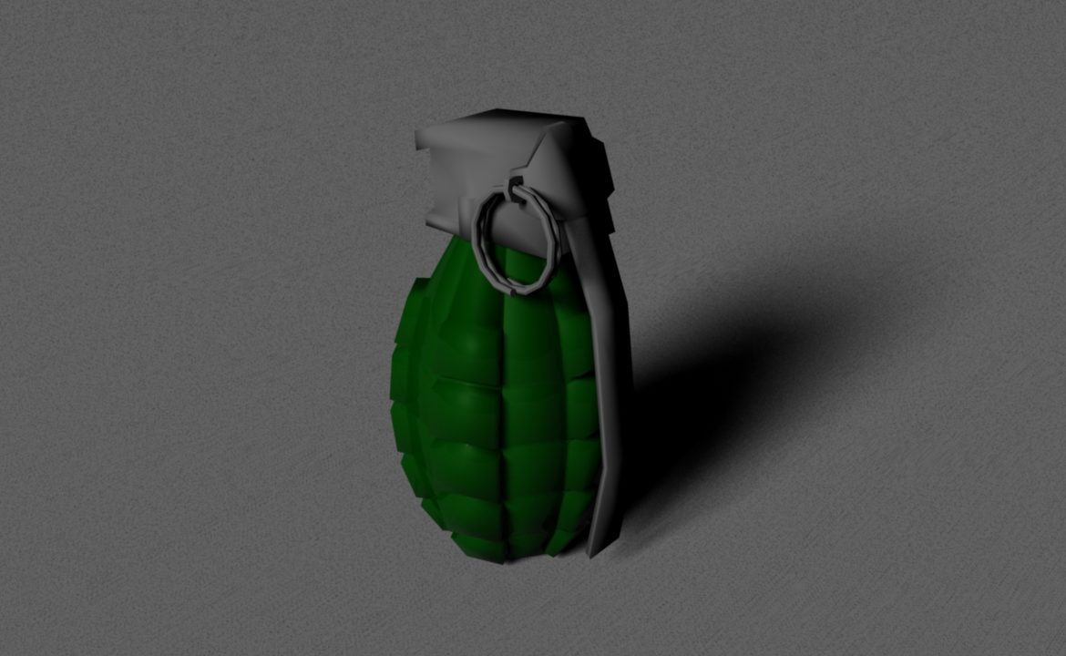 game grenade (low poly) 3d model obj 118903