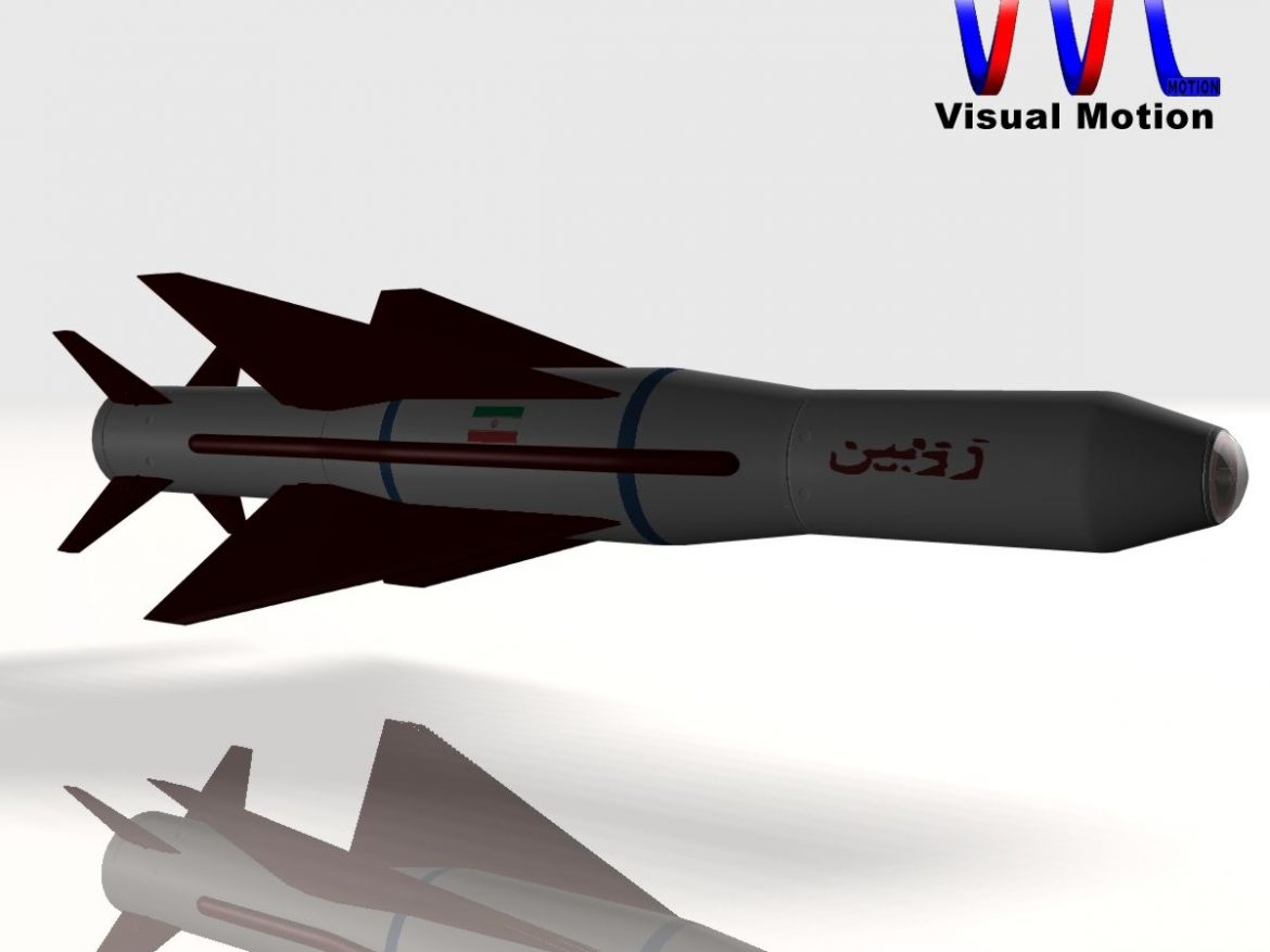 iranian agm-379 zoobin asm missile 3d model 3ds dxf fbx blend cob dae x obj 150579