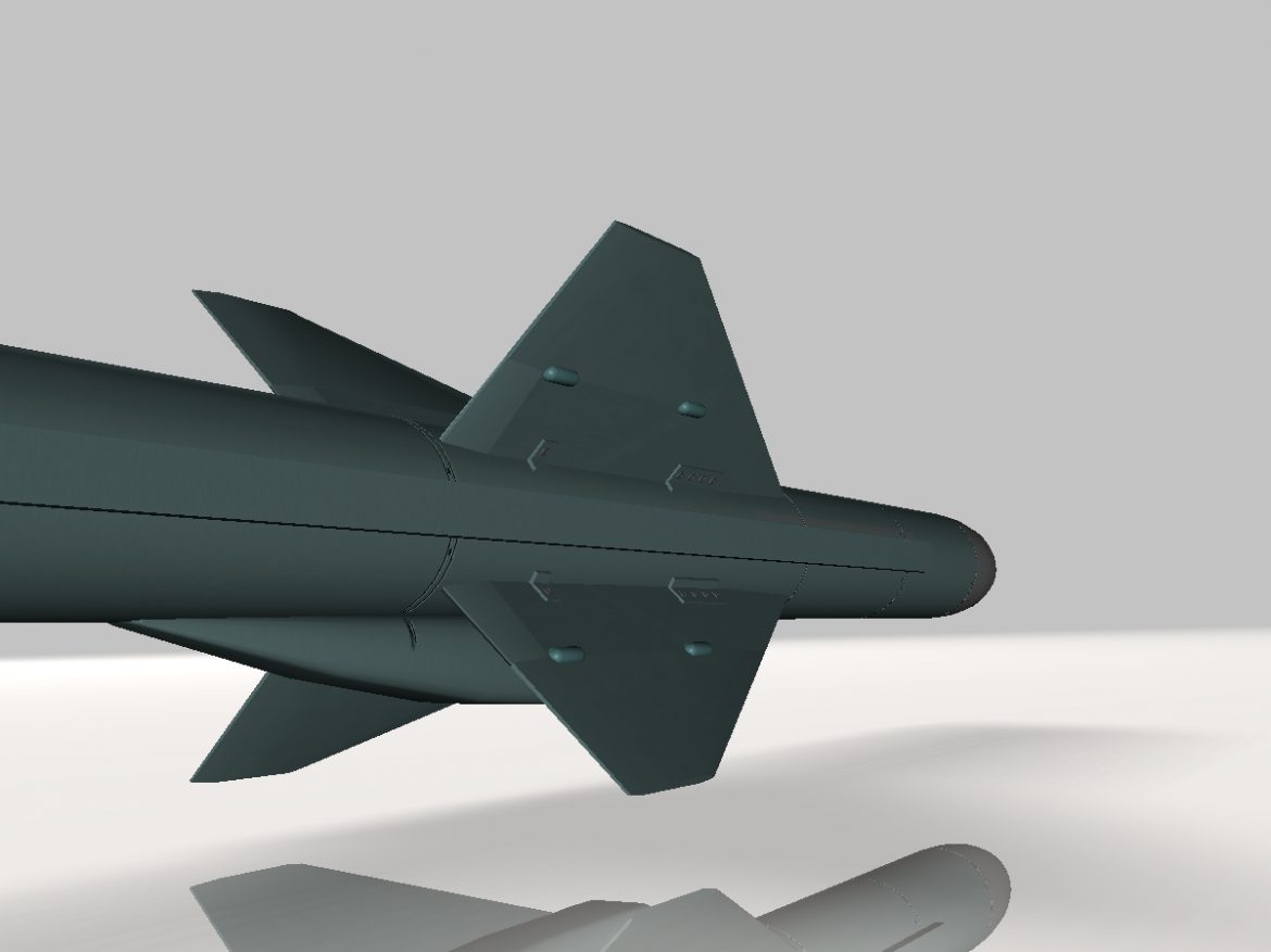 iranian noor cruise missile 3d model 3ds dxf x cod scn obj 149369