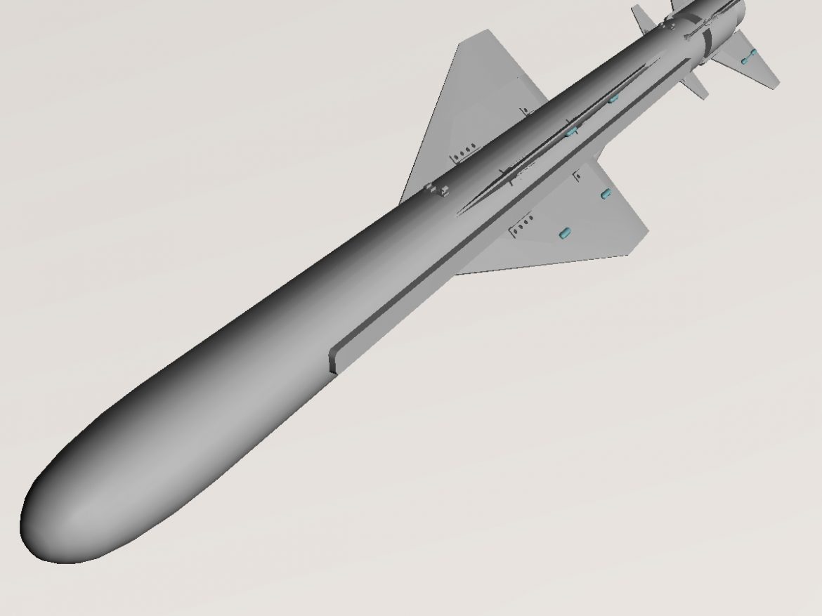 iranian noor cruise missile 3d model 3ds dxf x cod scn obj 149373