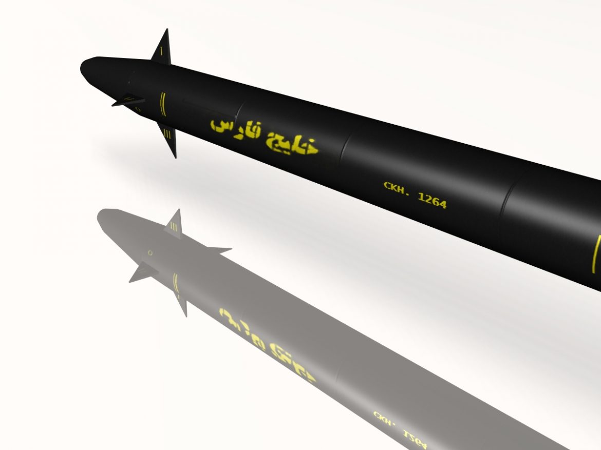 iranian persian gulf missile 3d model 3ds dxf cob x obj 154640