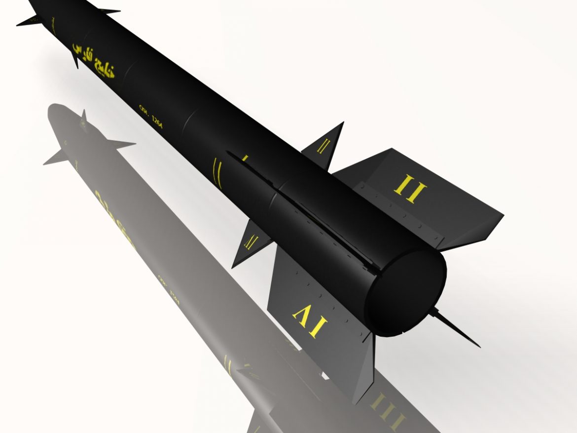 iranian persian gulf missile 3d model 3ds dxf cob x obj 154641