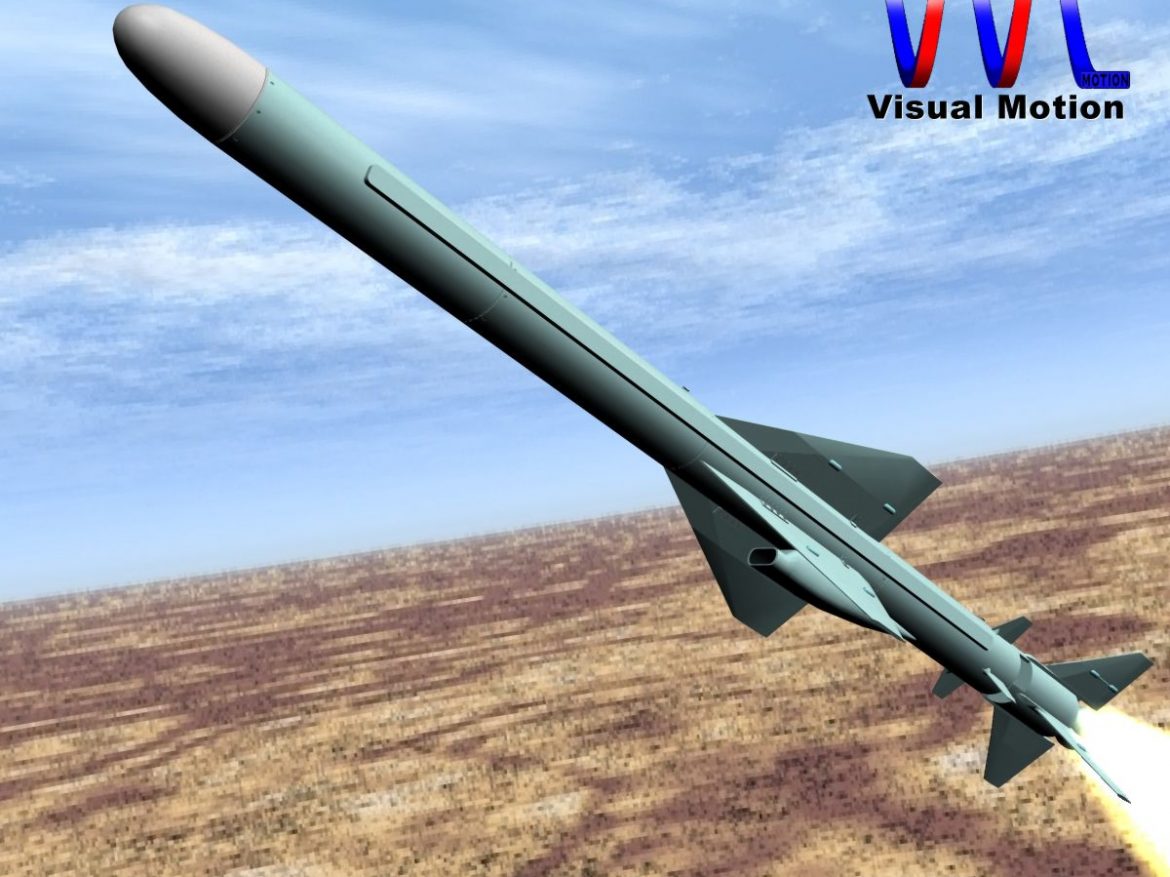 iranian qader cruise missile 3d model 3ds dxf x cod scn obj 149348