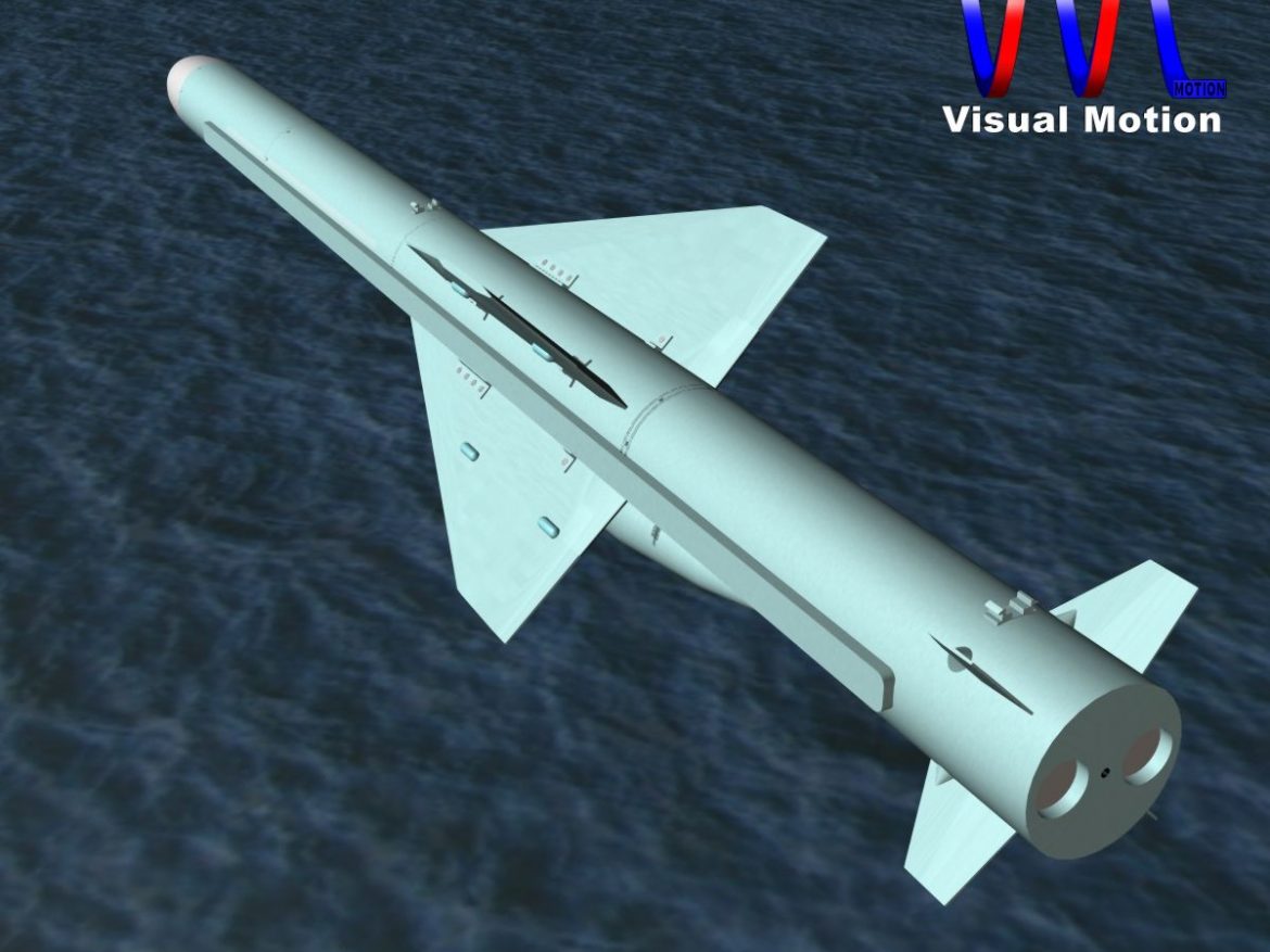 iranian qader cruise missile 3d model 3ds dxf x cod scn obj 149350