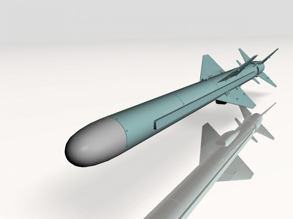 iranian qader cruise missile 3d model 3ds dxf x cod scn obj 149352