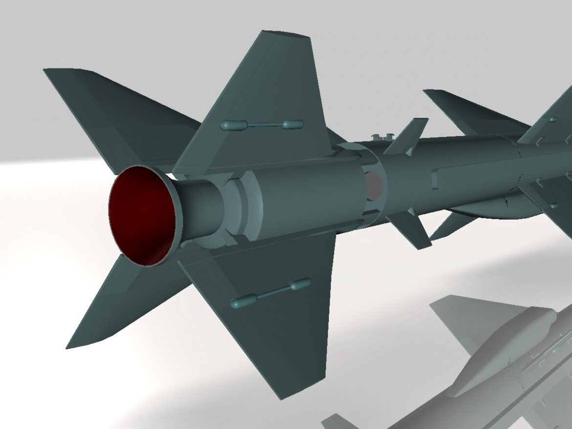 iranian qader cruise missile 3d model 3ds dxf x cod scn obj 149355
