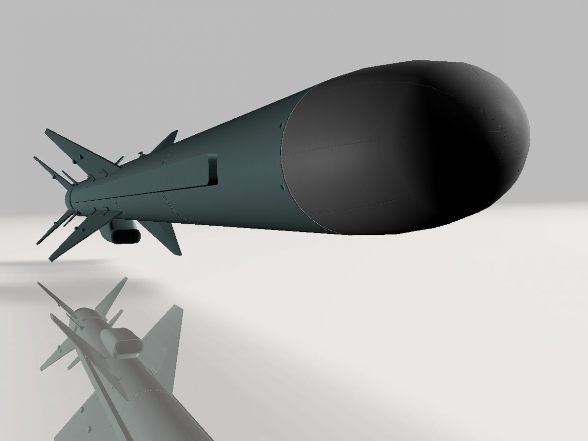 iranian qader cruise missile 3d model 3ds dxf x cod scn obj 149357