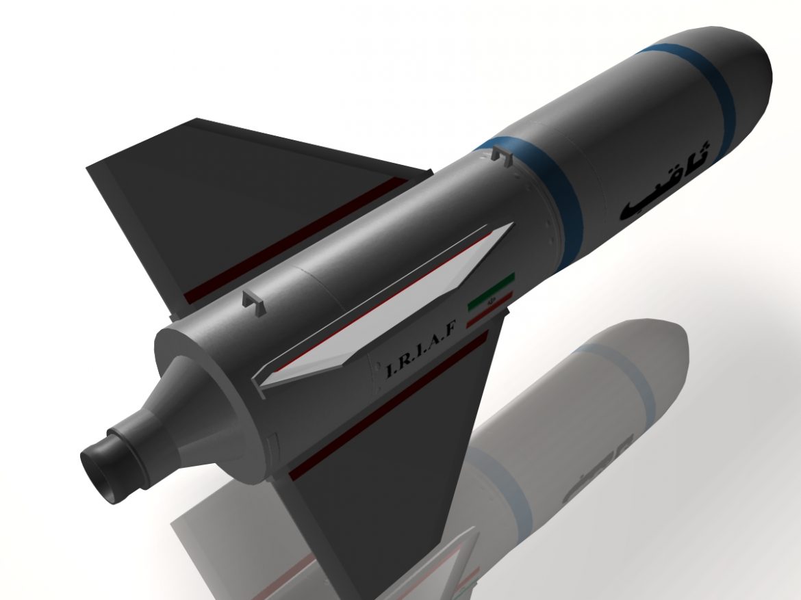 iranian sagheb bomb 3d model 3ds dxf cob x obj 150332