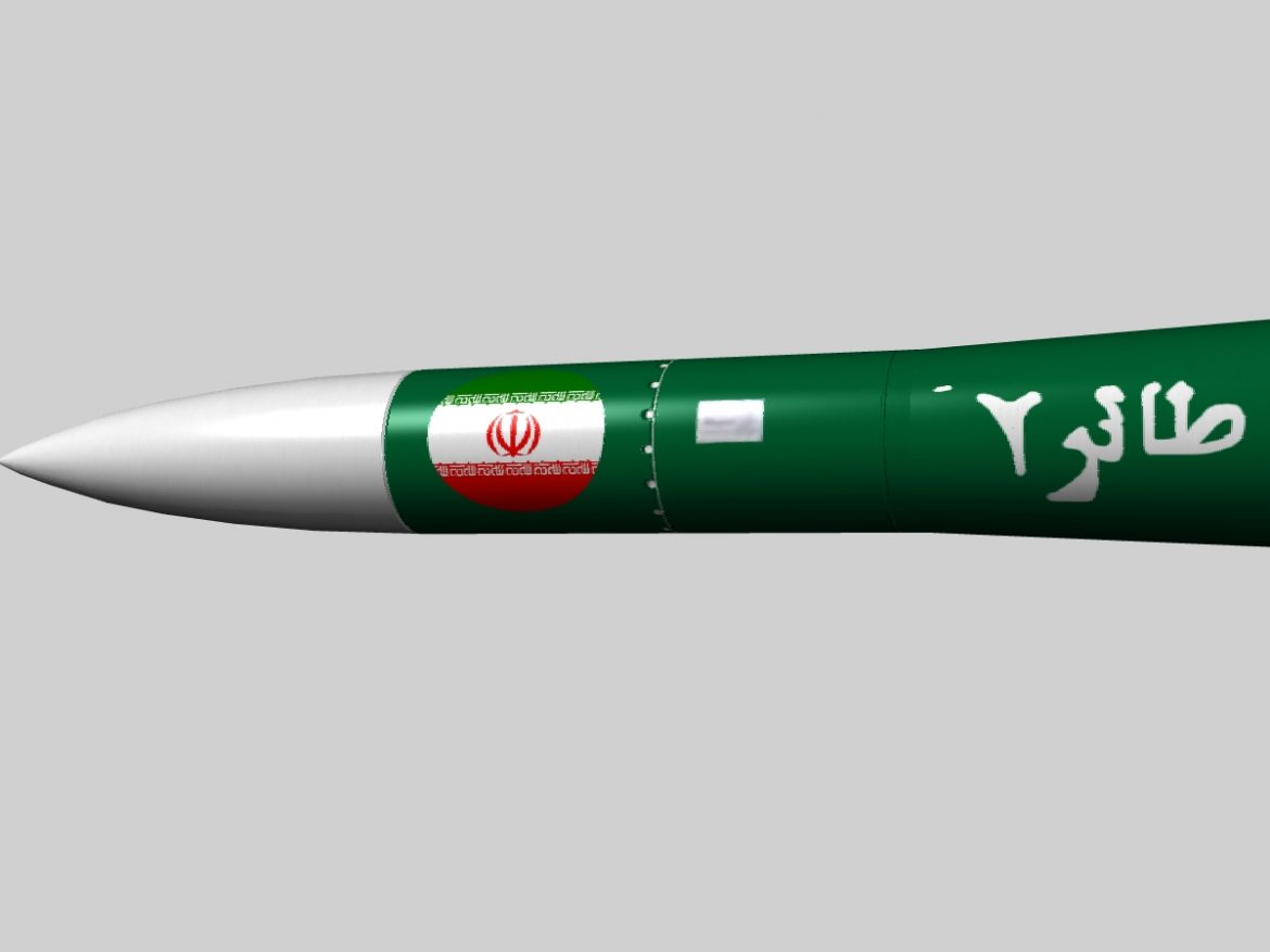 iranian taer-2 missile 3d model 3ds dxf x cod scn obj 149240