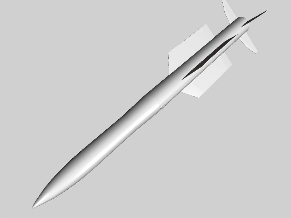 iranian taer-2 missile 3d model 3ds dxf x cod scn obj 149243