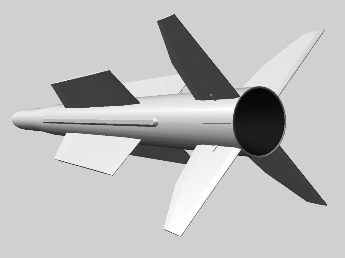 iranian taer-2 missile 3d model 3ds dxf x cod scn obj 149246