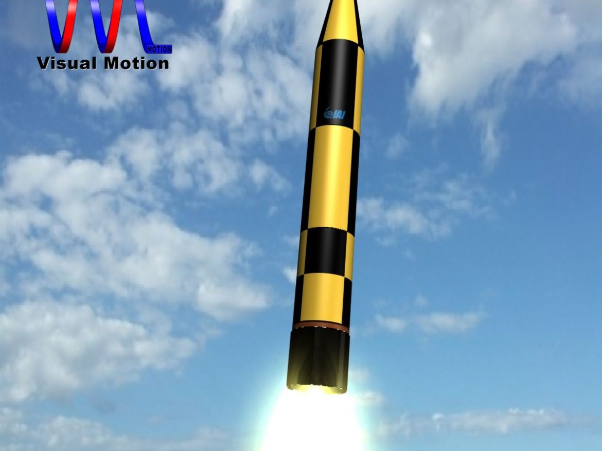 israeli arrow 3 missile 3d model 3ds dxf cob x other obj 136281