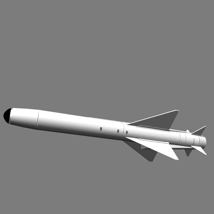 japanese asm-2 missile 3d model 3ds dxf cob x obj 157335