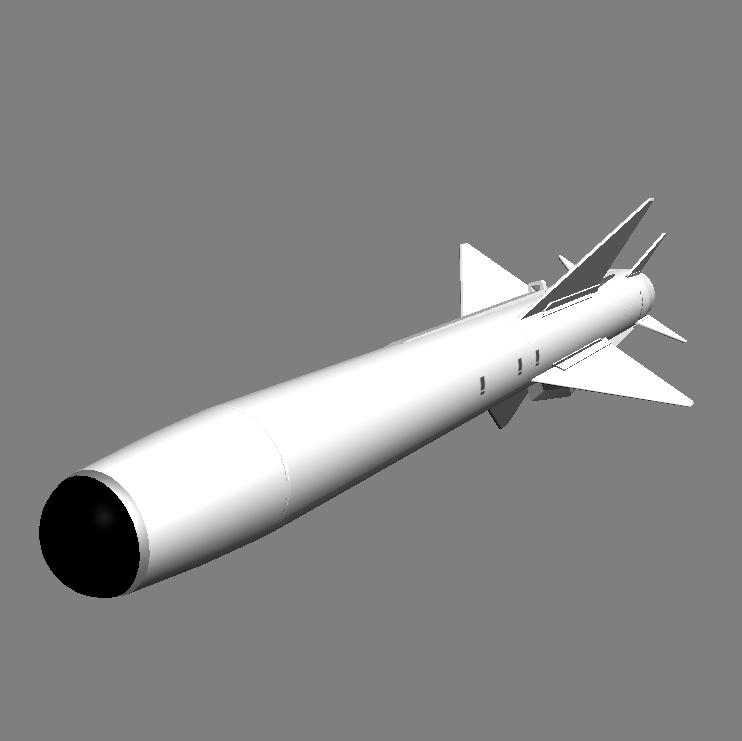 japanese asm-2 missile 3d model 3ds dxf cob x obj 157336