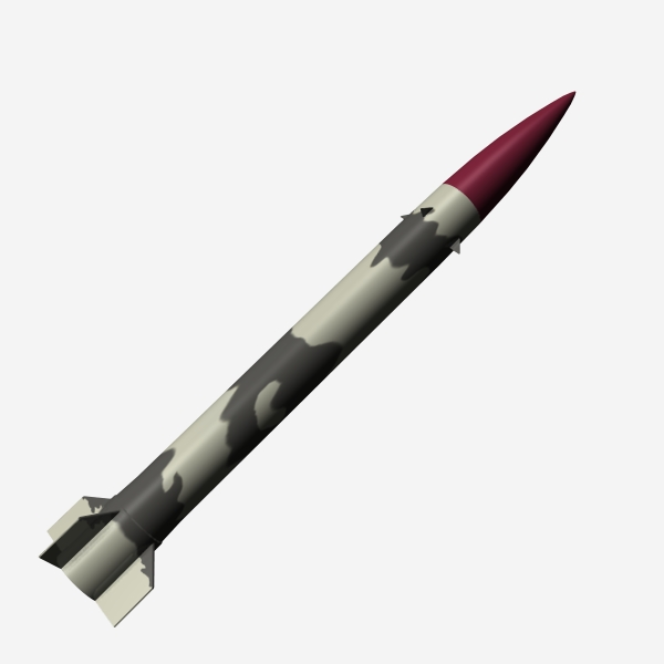 pakistan hatf-ii srbm missile 3d model 3ds dxf cob x obj 140227