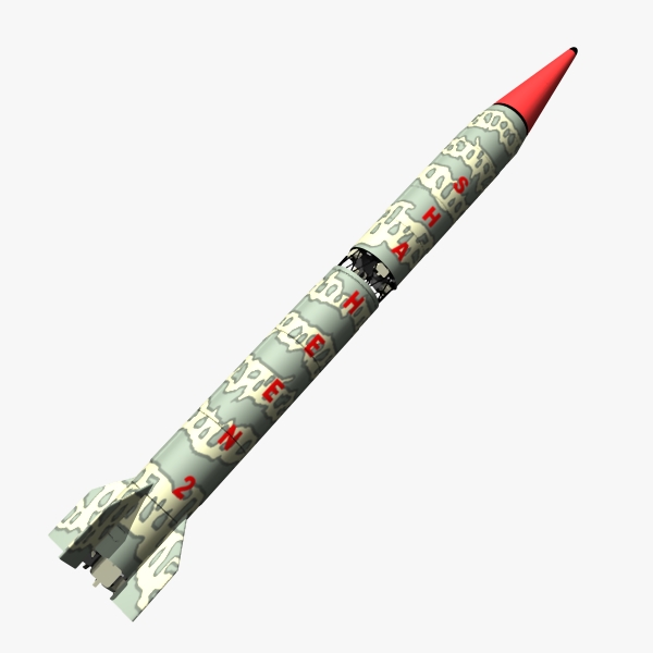 pakistan hatf-vi mrbm missile 3d model 3ds dxf cob x obj 140209