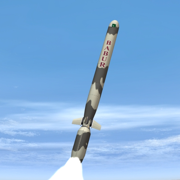 pakistan hatf-vii “babur” cruise missile 3d model 3ds dxf cob x obj 140212