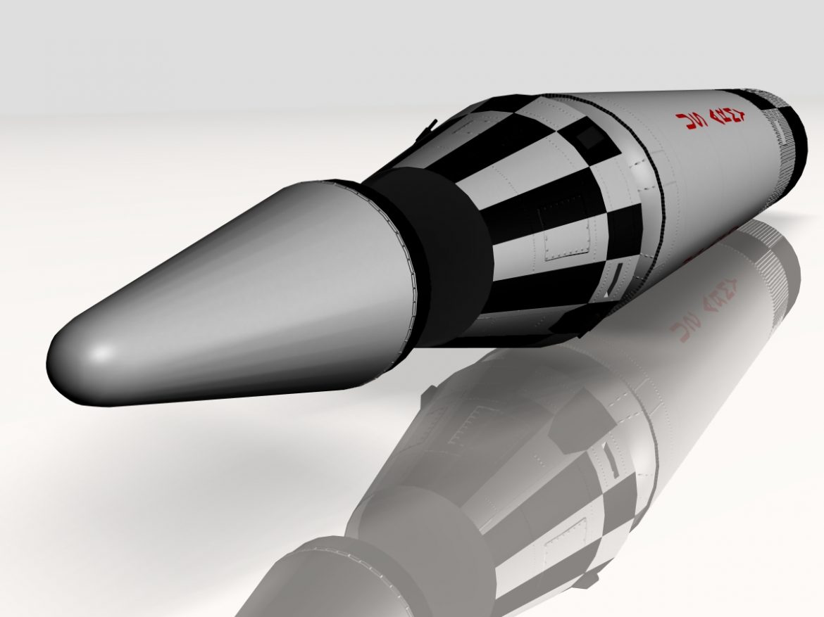 us army jupiter missile 3d model 3ds dxf x cod scn obj 149784