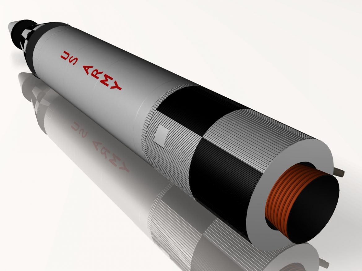 us army jupiter missile 3d model 3ds dxf x cod scn obj 149786