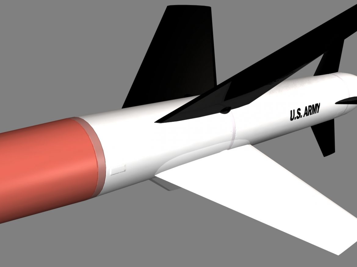 us mgm-18a lacrosse missile 3d model 3ds dxf cob x other obj 136518