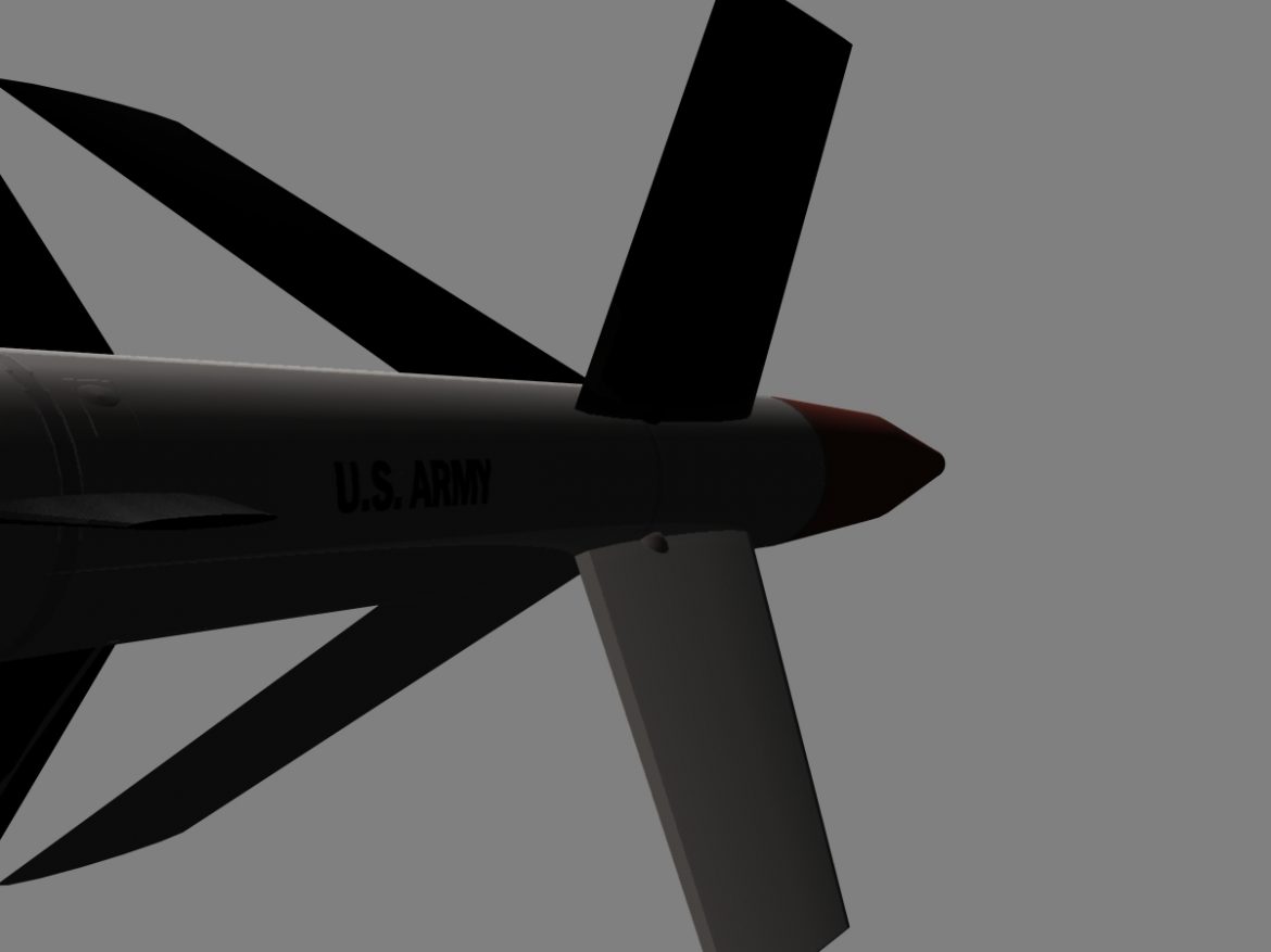 us mgm-18a lacrosse missile 3d model 3ds dxf cob x other obj 136521