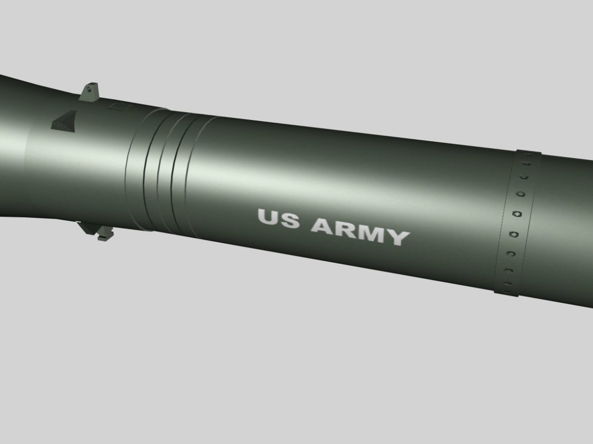 us mrg-1b honest john missile 3d model 3ds dxf cob x obj 150386
