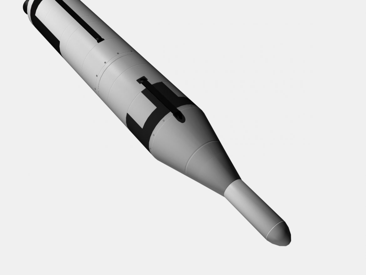 us navy polaris a2 ballistic missile 3d model 3ds dxf cob x obj 151056