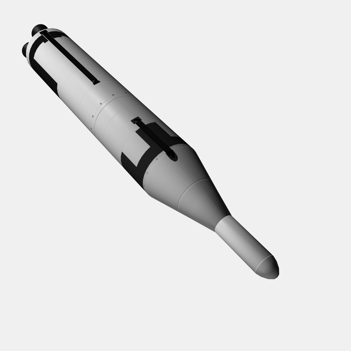 us navy polaris a2 ballistic missile 3d model 3ds dxf cob x obj 151056