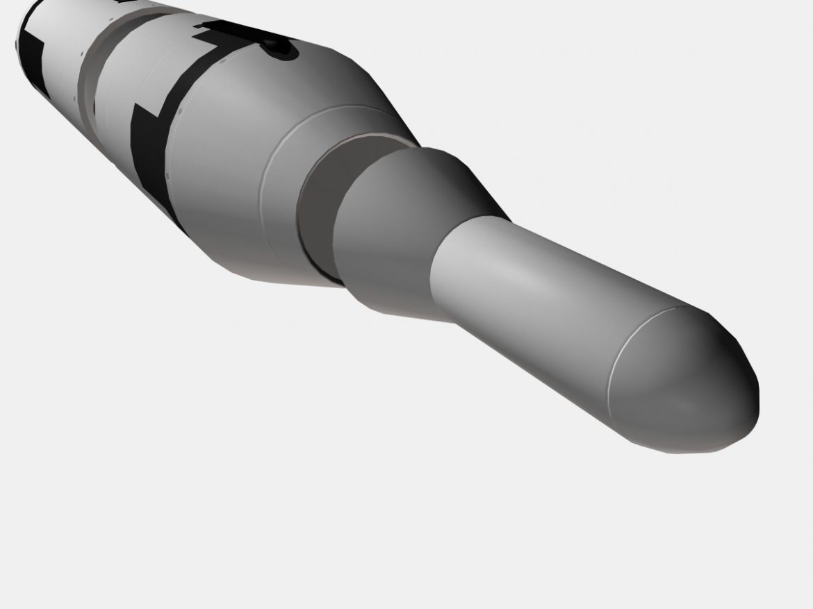 us navy polaris a2 ballistic missile 3d model 3ds dxf cob x obj 151058