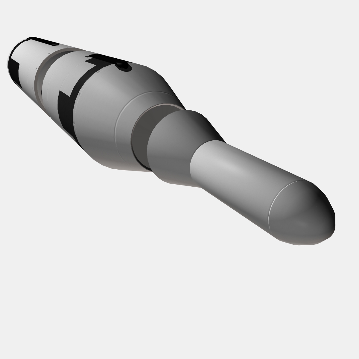 us navy polaris a2 ballistic missile 3d model 3ds dxf cob x obj 151058