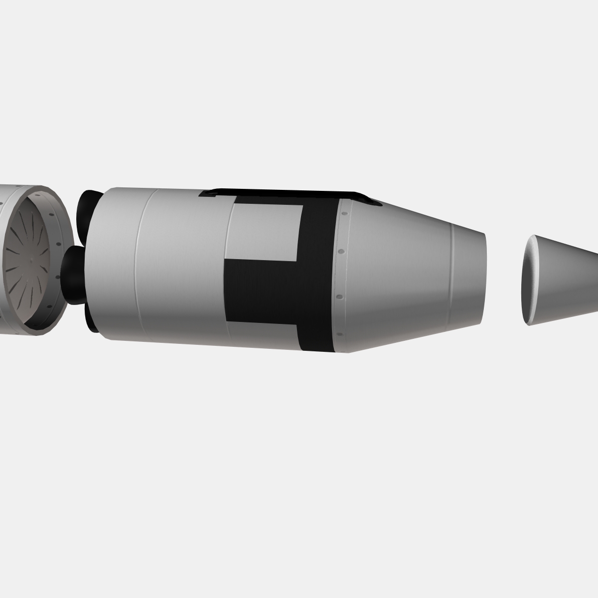 us navy polaris a2 ballistic missile 3d model 3ds dxf cob x obj 151059