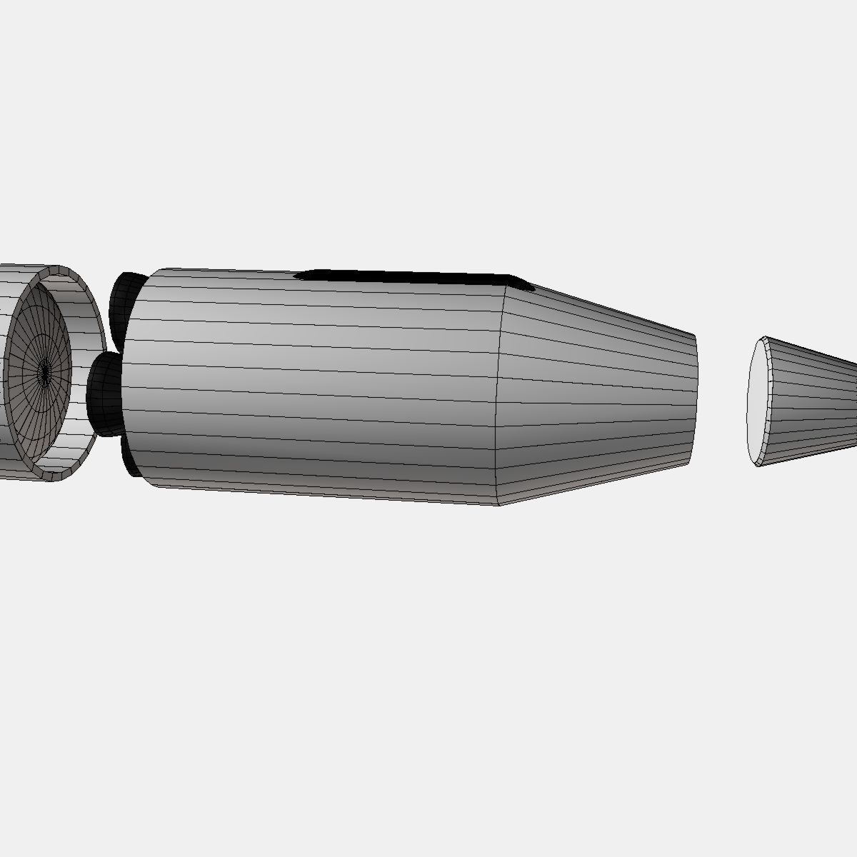 us navy polaris a2 ballistic missile 3d model 3ds dxf cob x obj 151069