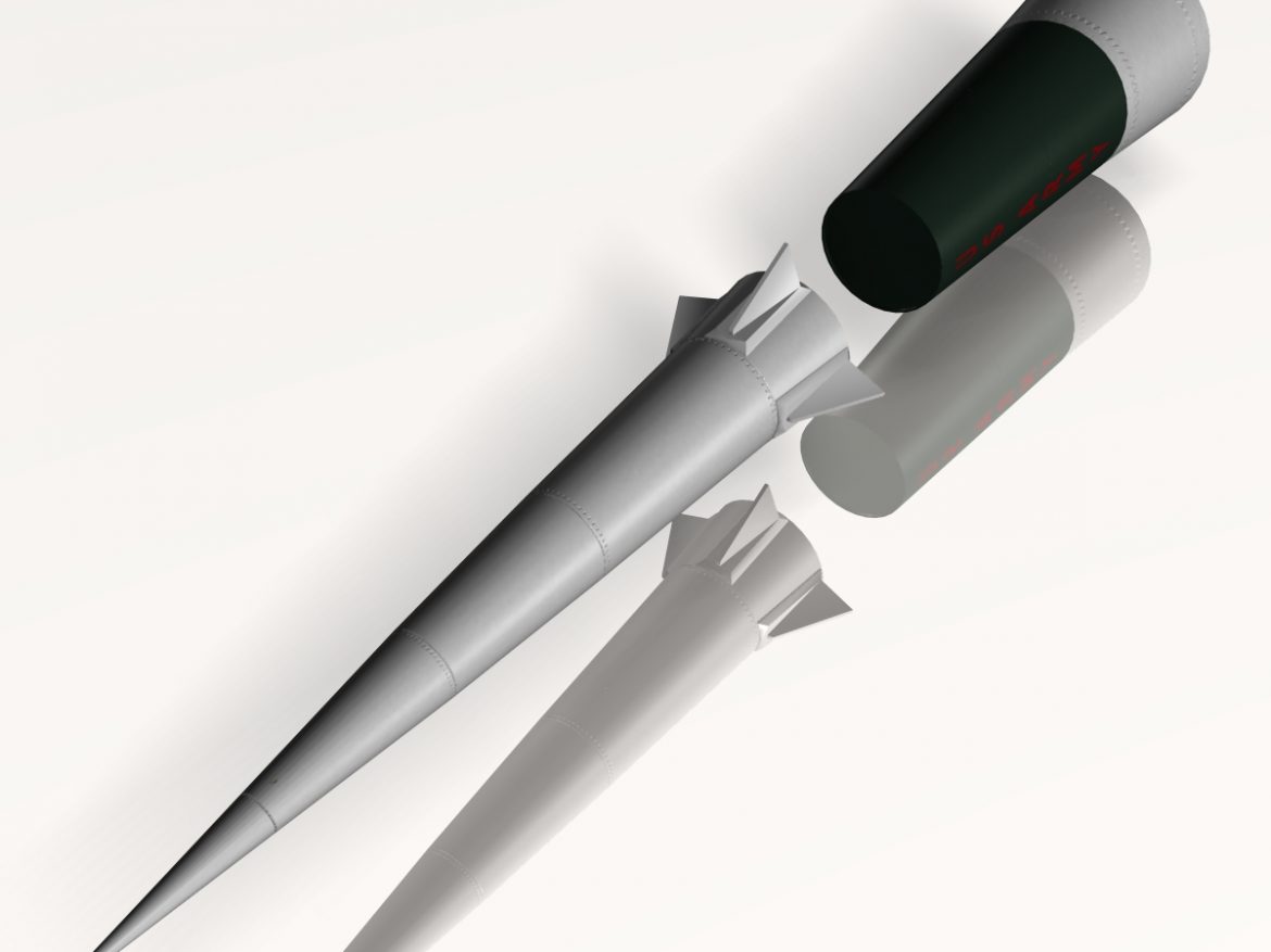 us sprint missile 3d model 3ds dxf fbx blend dae x  cod scn obj 149732
