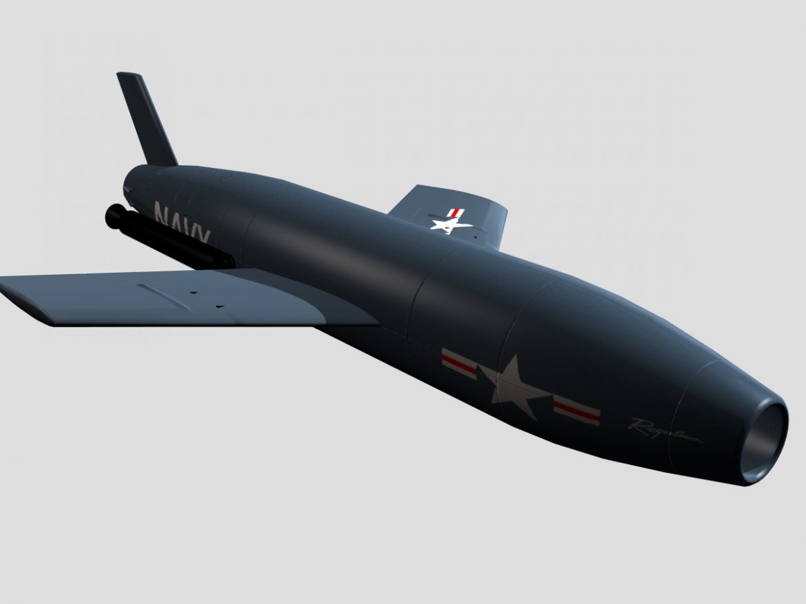 us ssm-n-8 regulus i cruise missile 3d model 3ds dxf x cod scn obj 149263