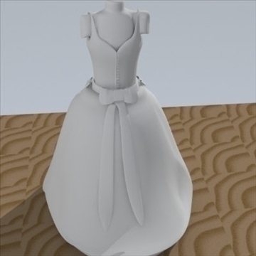 3d render of a roblox character in a white dress